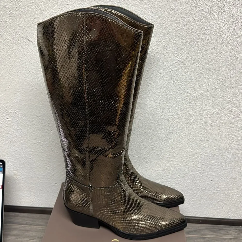 Franco Sarto Billie Western Knee High Boot (WIDE CALF) - Picture 5 of 7